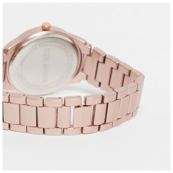 Steve Madden Rose Gold Tone Watch and Earrings Set in Gift Box - Picture 3 of 5